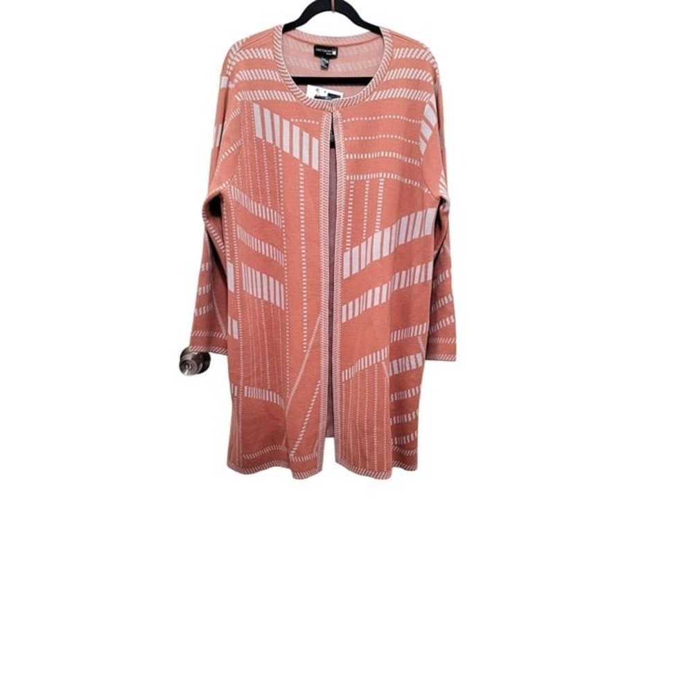 Antthony  Womens Open-Front Cardigan Sweater - Geometric Pattern -‎ Size 1X